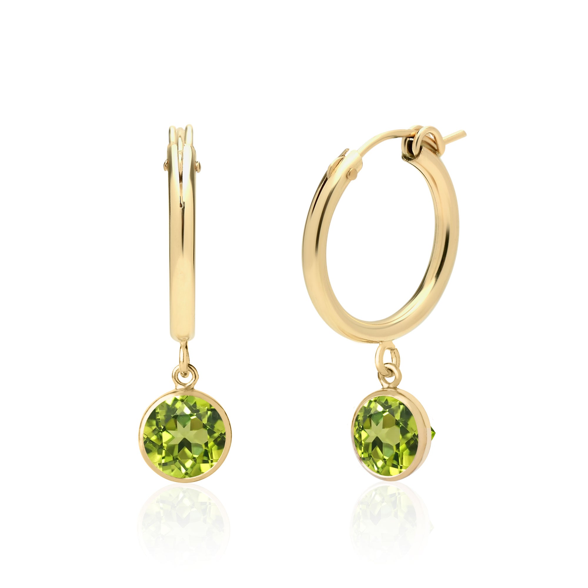 Peridot Drop Earrings - 18K Gold offers Plated, 925 Silver, Gemstone Earrings, Green Stone Earrings, August Birthstone, Minimal Chic Earrings