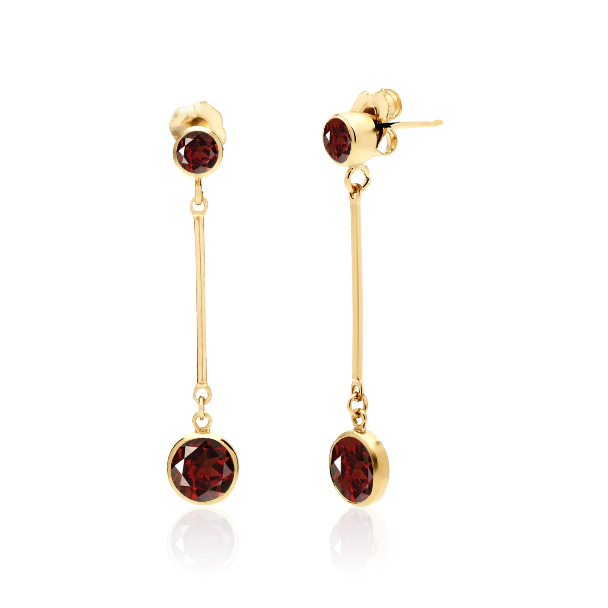 Amazon.com: Gem Stone King Red Garnet 18K Yellow Gold Plated Silver Dangle  Earrings For Women (3.60 Cttw, Gemstone Birthstone, Oval 9X7MM): Clothing,  Shoes & Jewelry