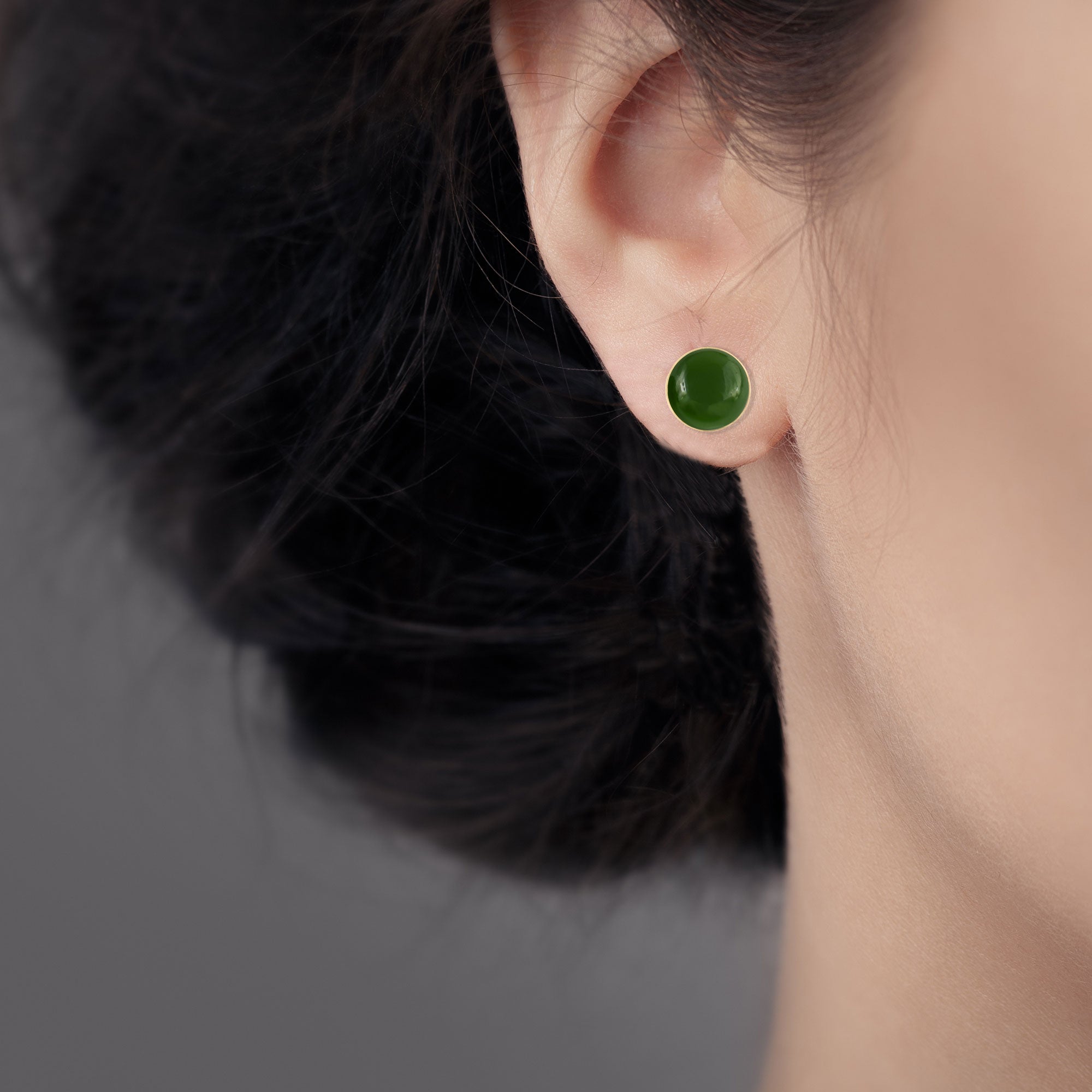 Jade deals silver earrings