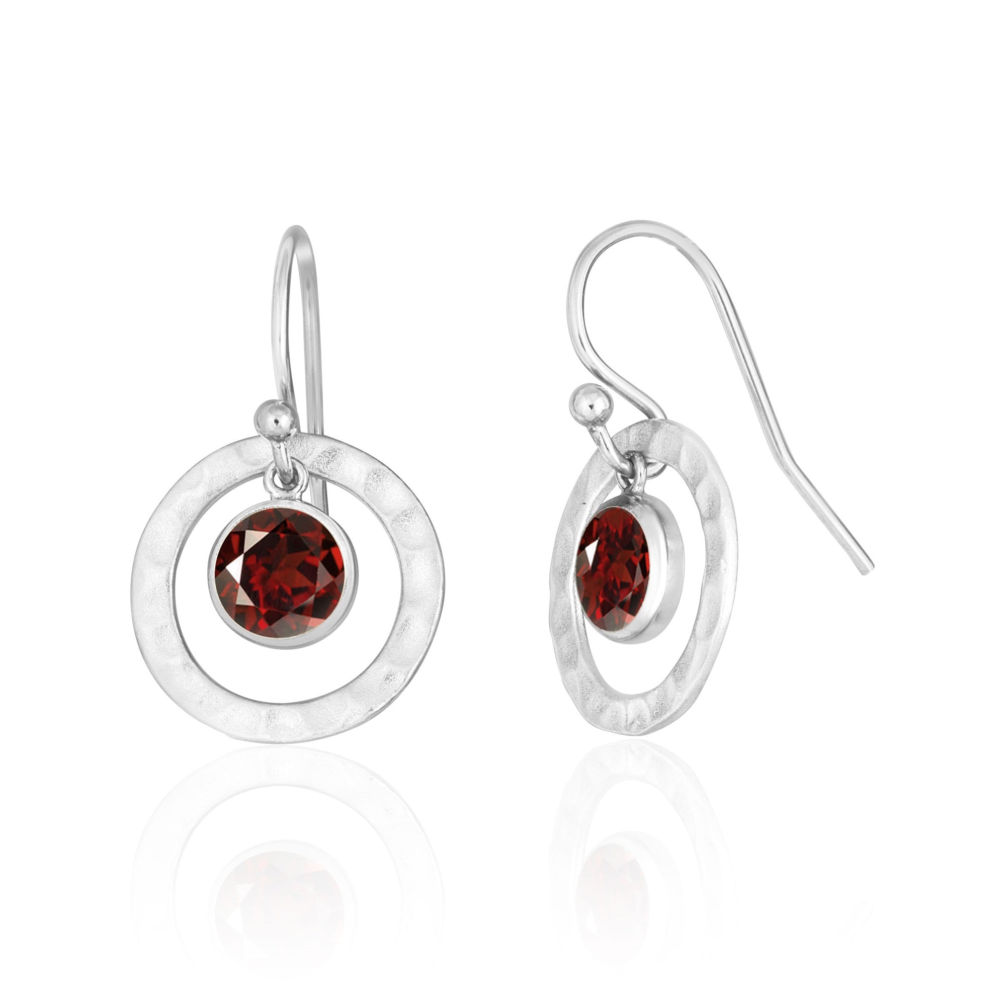 Tiny Garnet Dangle Earrings – Aris Heartmade