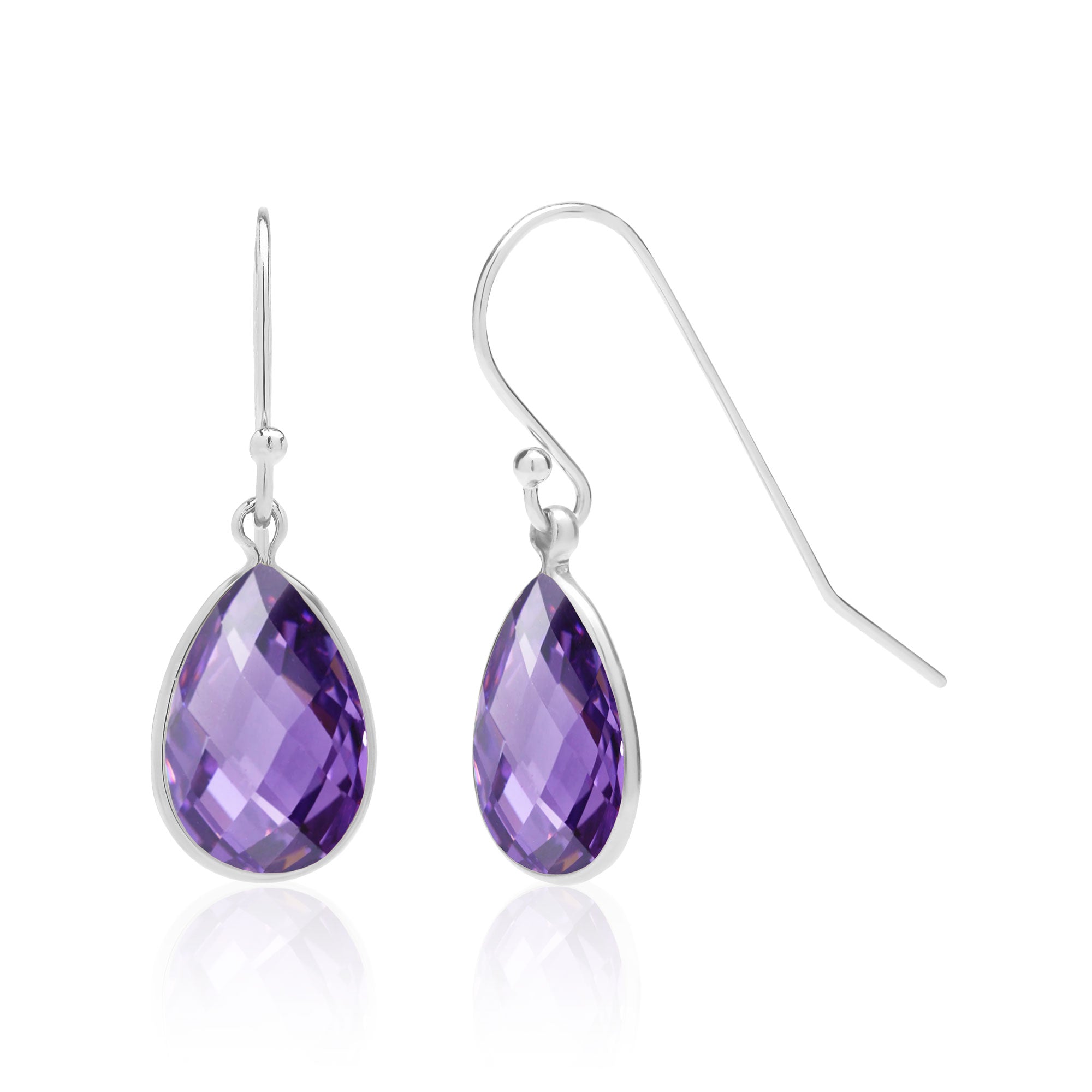 Purple Amethyst Earrings : February Birthstone - Danique Jewelry