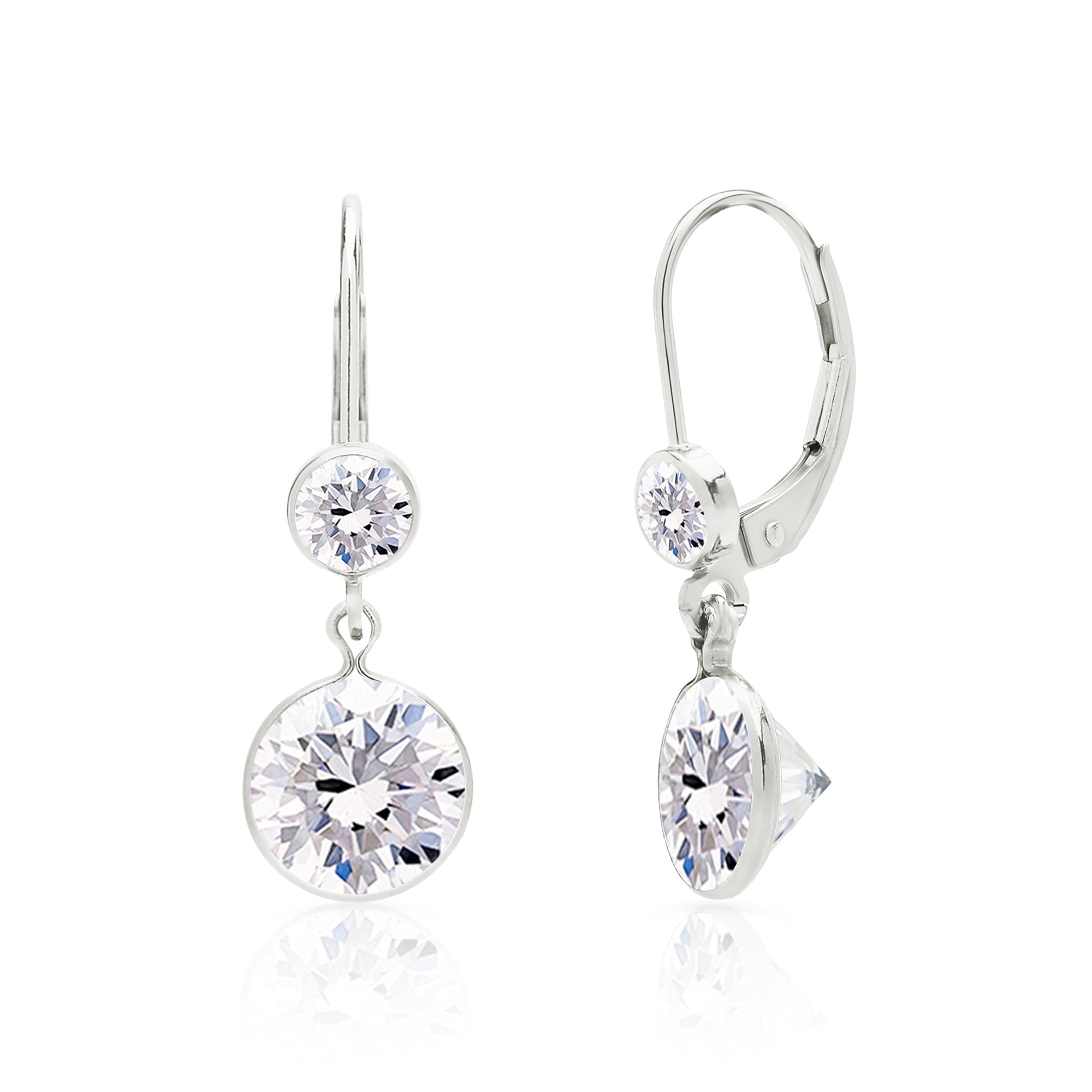 White topaz earrings in clearance sterling silver